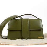 Authentic second hand Jacquemus Khaki Leather Le Bambinou Bag on Labellov.com