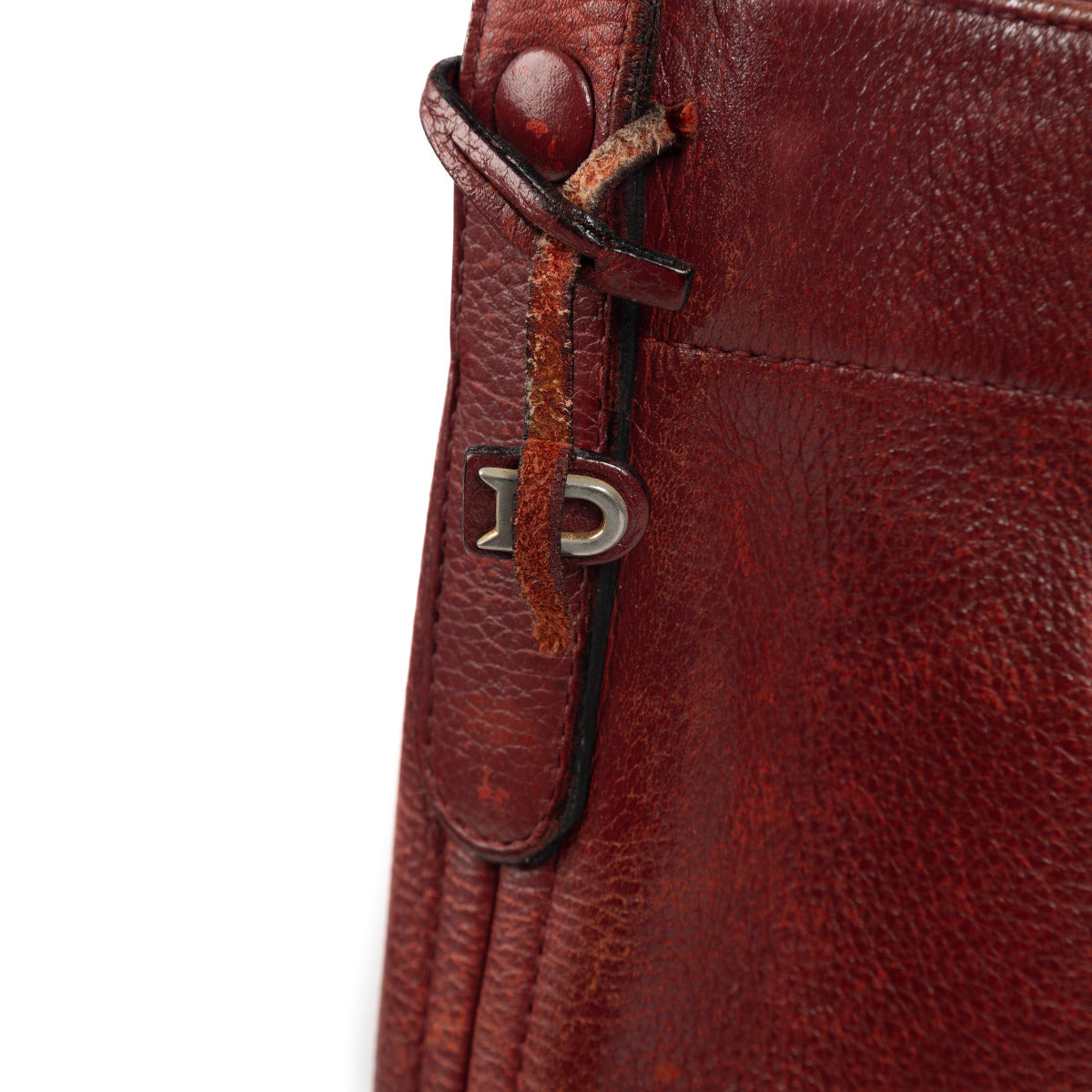 Delvaux Vintage Le Pin Burgundy Crossbody Bag
