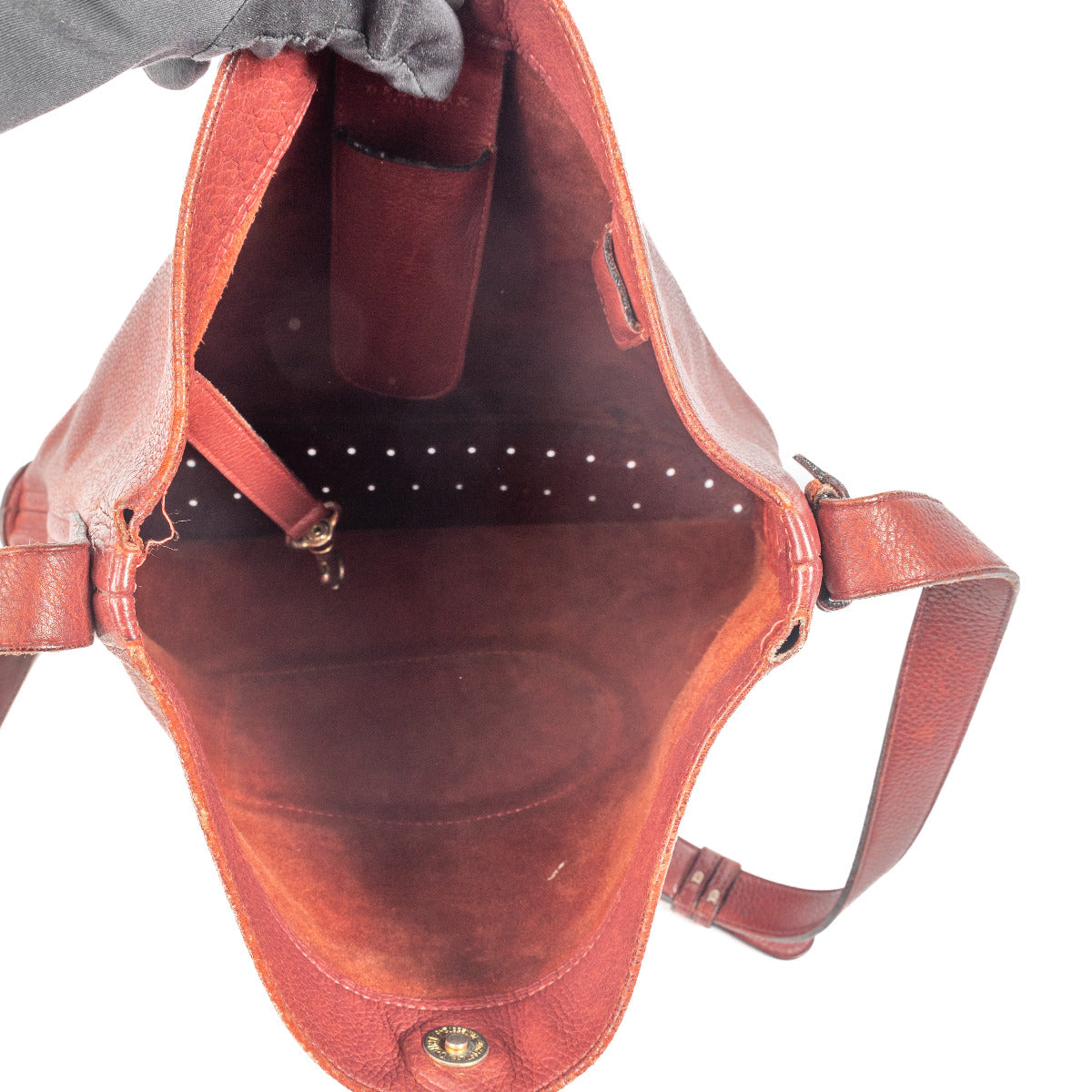 Delvaux Vintage Le Pin Burgundy Crossbody Bag