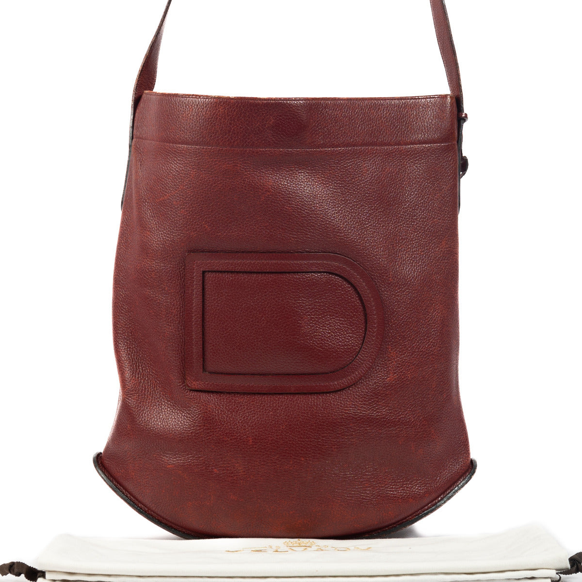 Delvaux Vintage Le Pin Burgundy Crossbody Bag