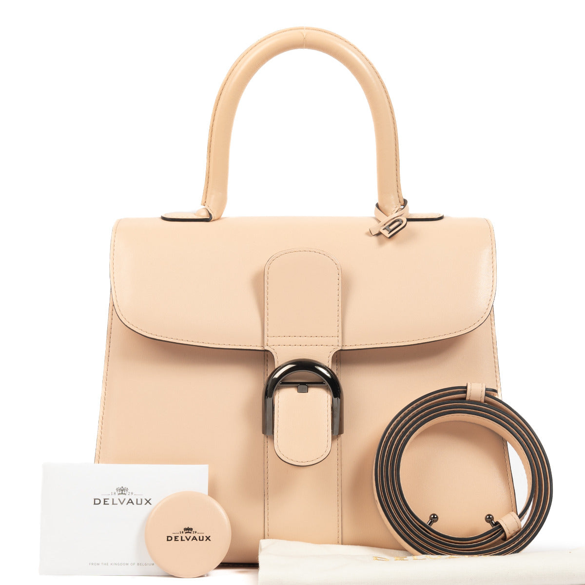 Delvaux Nude Pink Brillant MM Box Calf Bag
