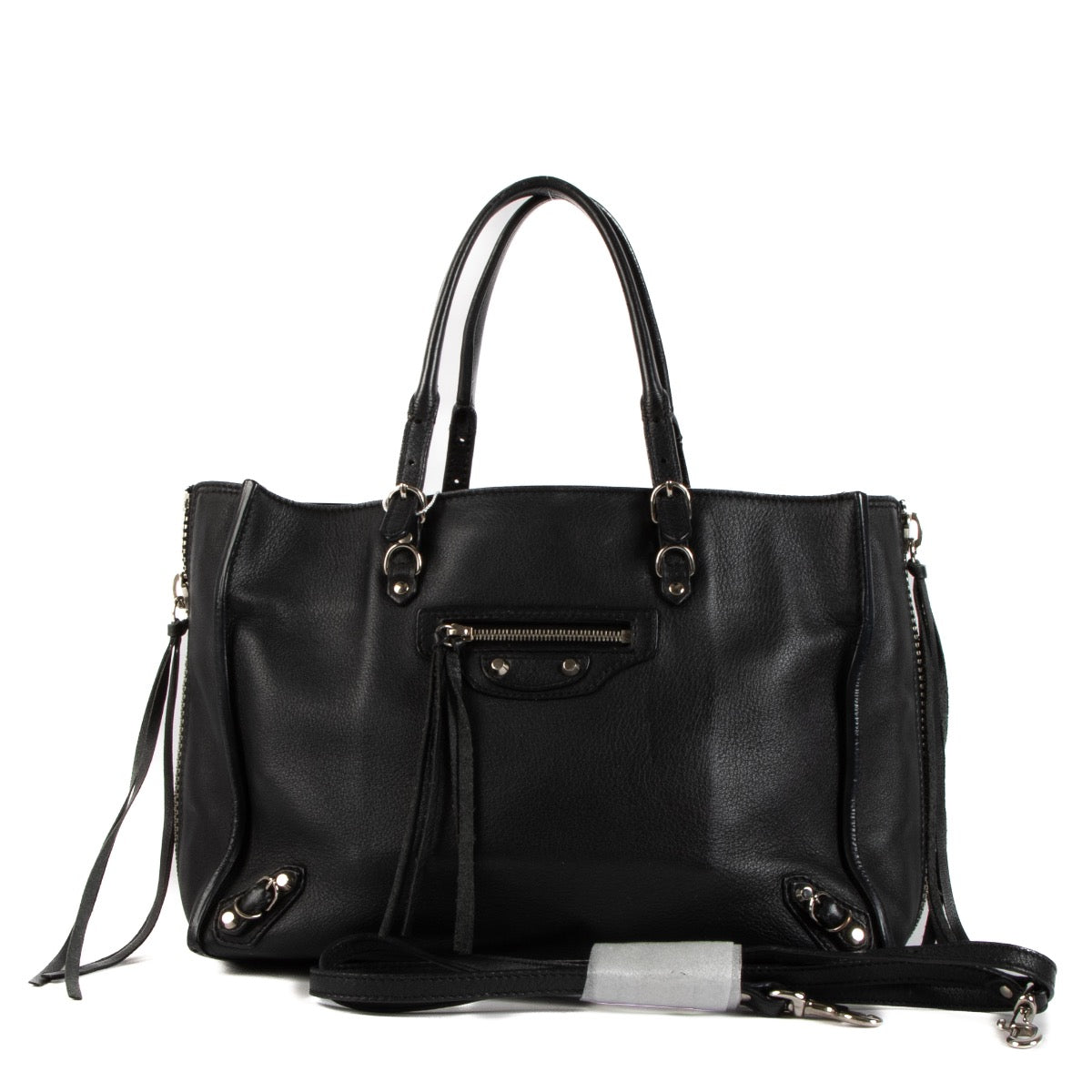 Shop safe online at Labellov in Antwerp, Brussels and Knokke this 100% authentic second hand Balenciaga Black Mini Papier A6 Crossbody Bag