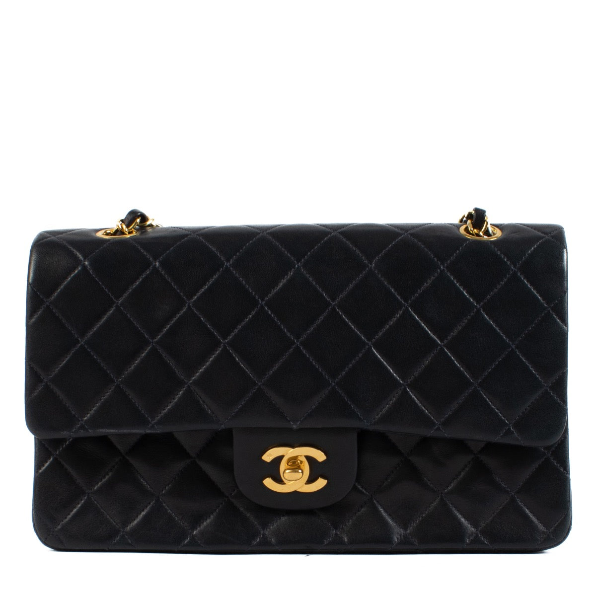 shop 100% authentic second hand Chanel Navy Blue Medium Classic Flap Bag on Labellov.com