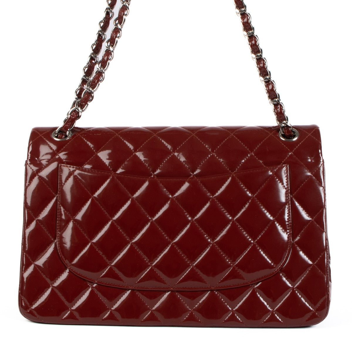 shop 100% authentic second hand Chanel Red Classic Patent Flap Bag on Labellov.com