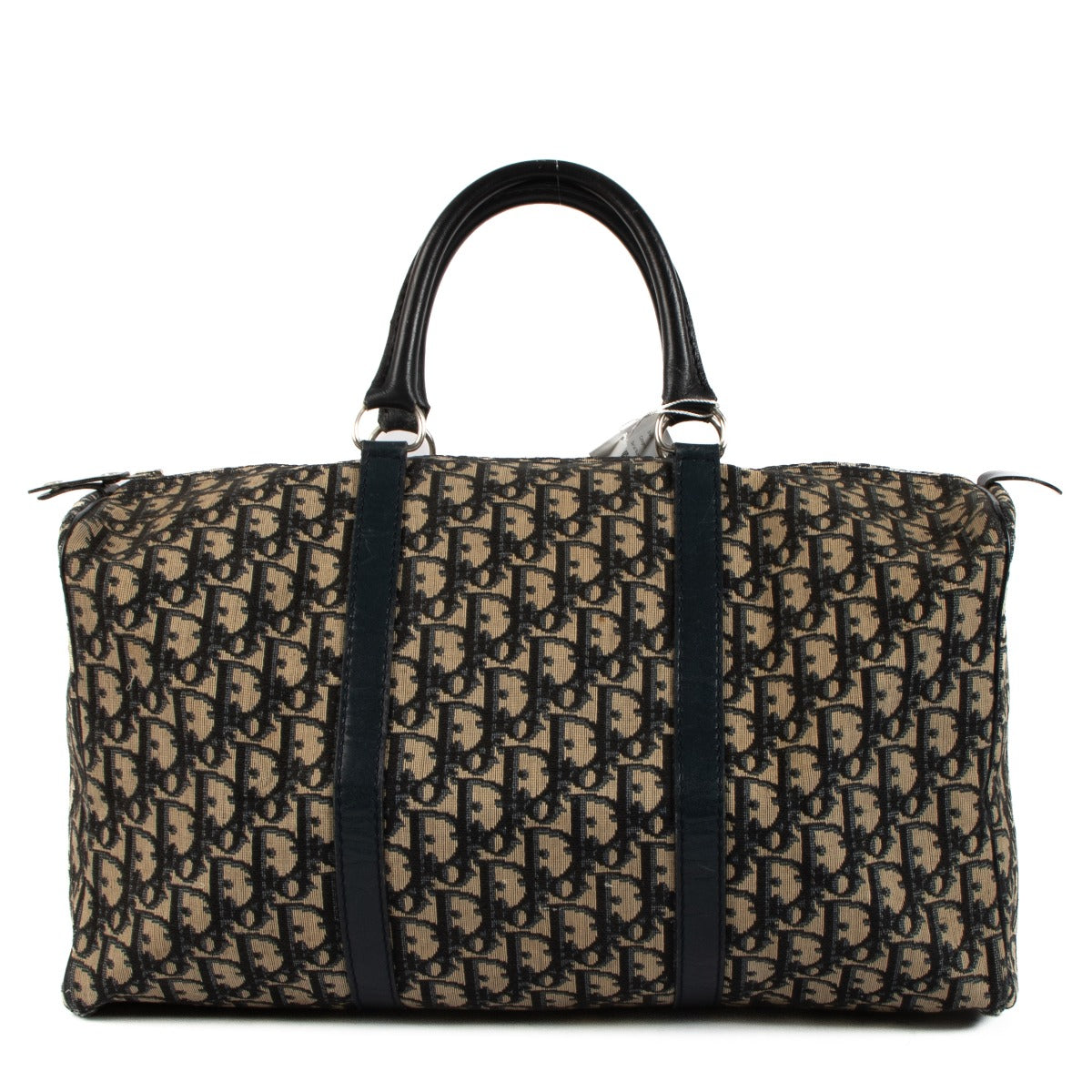 Dior Vintage Blue Oblique Boston Bag
