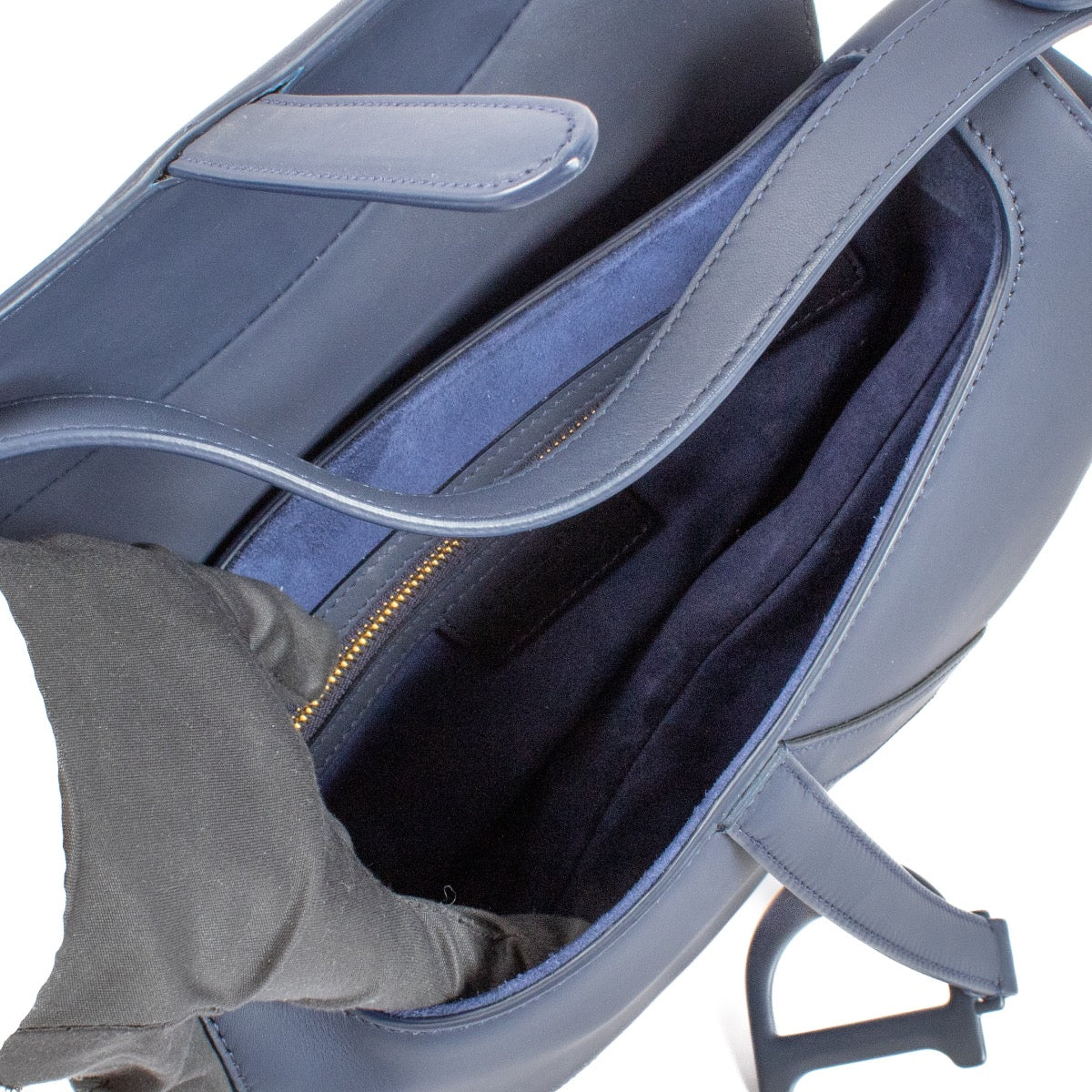 shop 100% authentic second hand Christian Dior Blue Ultramatte Saddle Bag on Labellov.com