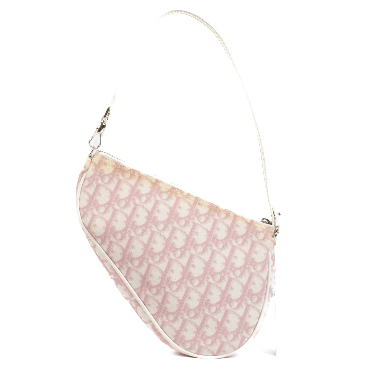 Shop safe online at Labellov in Antwerp, Brussels and Knokke this 100% authentic second hand Christian Dior Pink Monogram Mini Saddle Bag