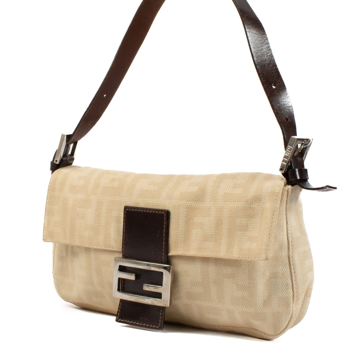 shop 100% authentic second hand Fendi Beige Baguette Shoulder Bag on Labellov.com