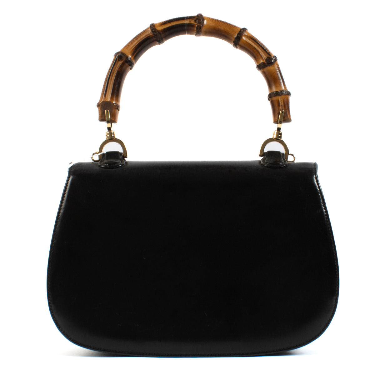 Gucci Black Medium 1947 Bamboo Top Handle Bag