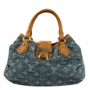 Louis Vuitton Monogram Denim Pleaty Top Handle Bag