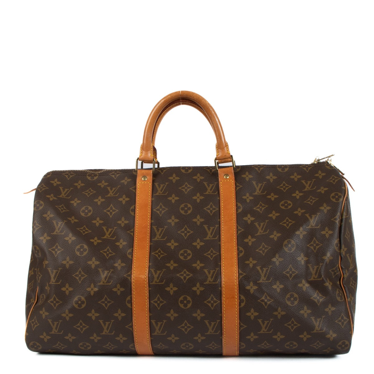 Shop safe online at labellov in Antwerp, Brussels and Knokke this 100% authentic second hand Louis Vuitton Monogram Canvas Keepall 50 Travel Bag