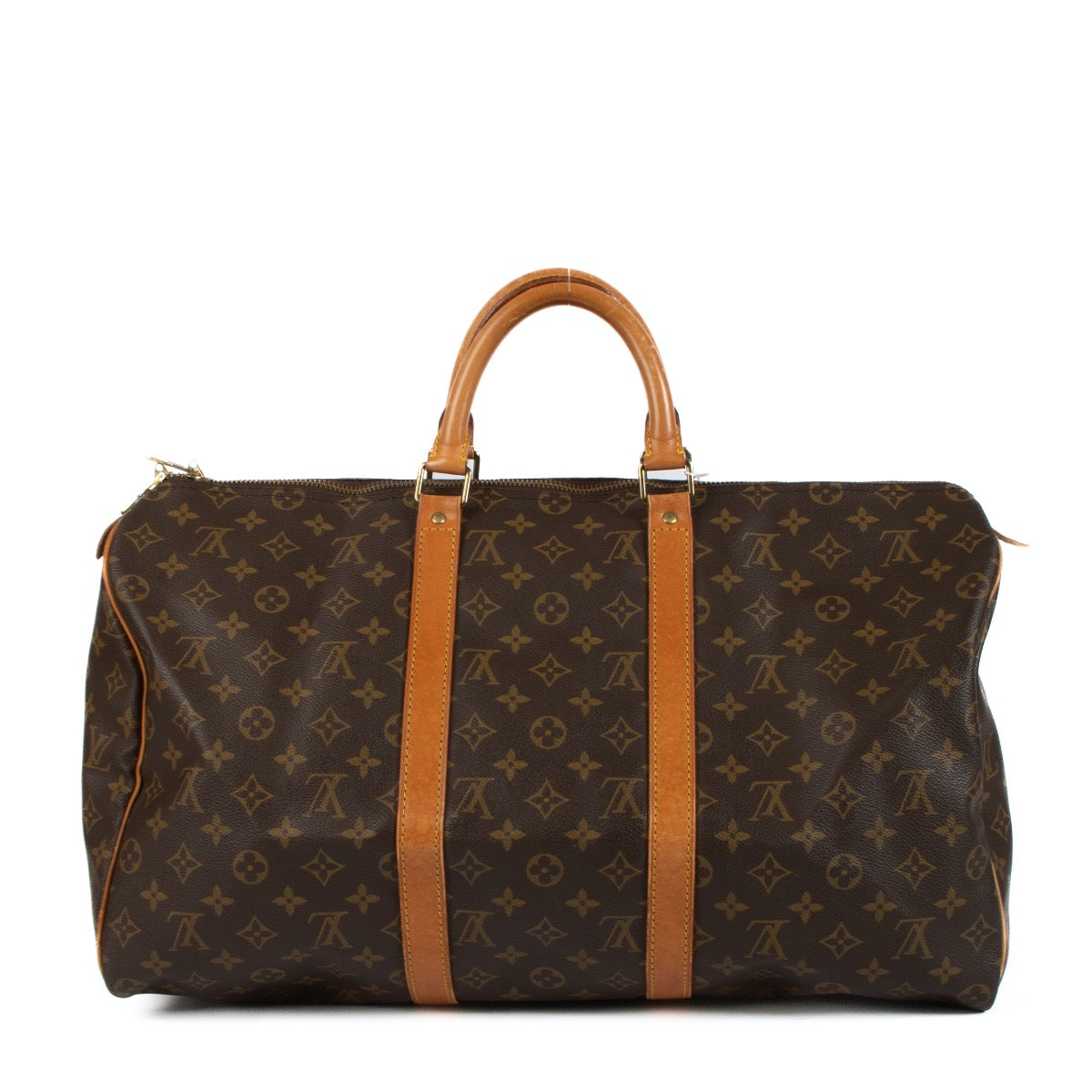 Shop safe online at labellov in Antwerp, Brussels and Knokke this 100% authentic second hand Louis Vuitton Monogram Canvas Keepall 50 Travel Bag