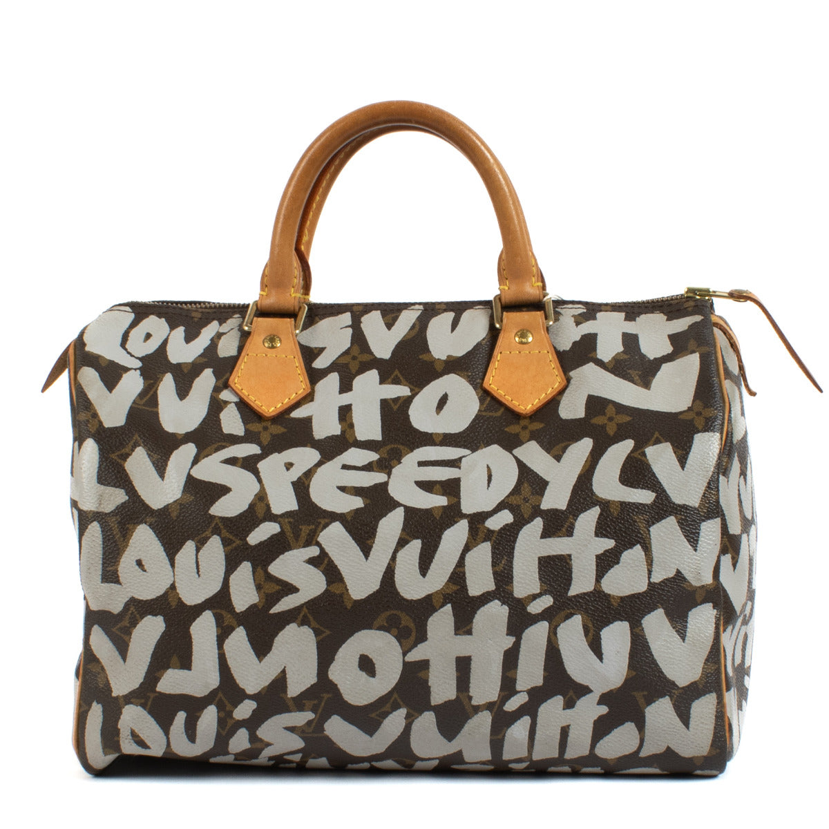 Louis Vuitton Stephen Sprouse White Monogram Graffiti Speedy 30 Tas