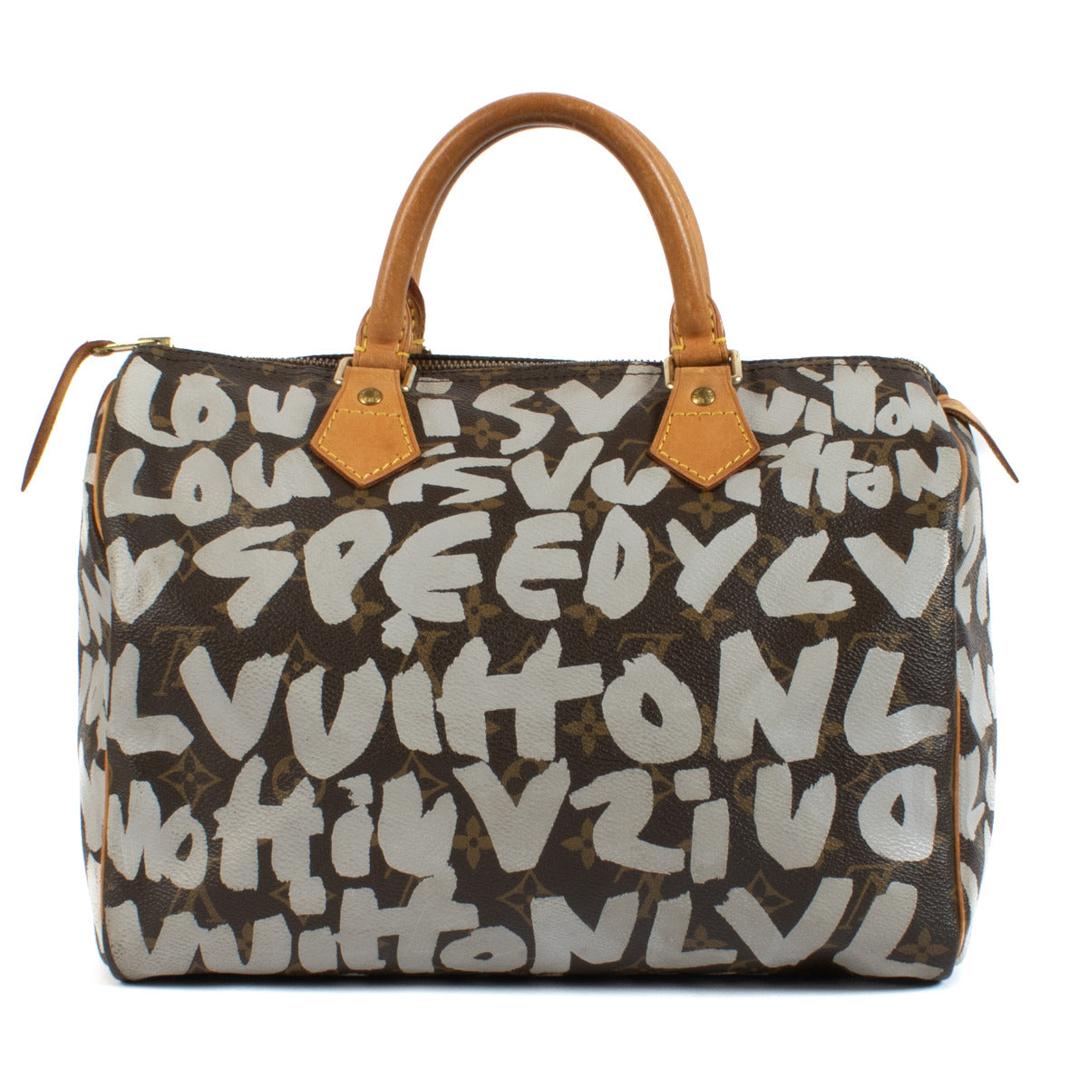 Louis Vuitton Stephen Sprouse White Monogram Graffiti Speedy 30 Bag