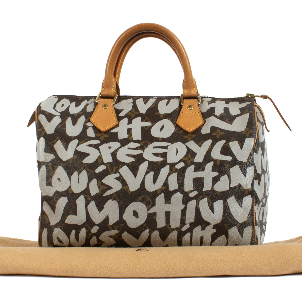 Louis Vuitton Stephen Sprouse White Monogram Graffiti Speedy 30 Tas