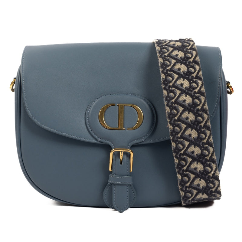 Shop Safe online at Labellov in Antwerp this 100% authentic second hand Christian Dior Blue Box Calfskin Bobby Shoulder Bag