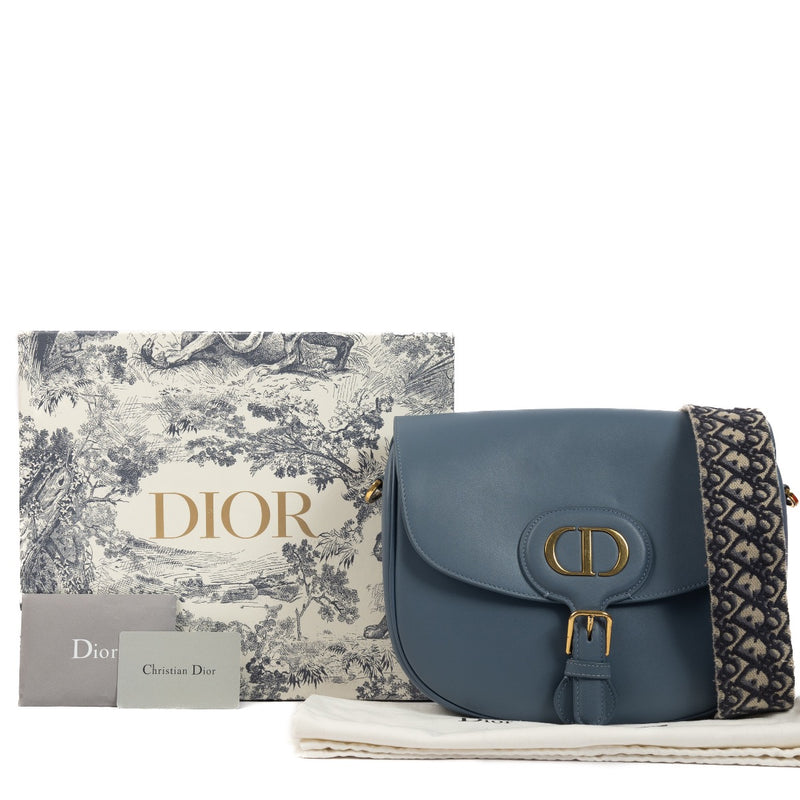Shop Safe online at Labellov in Antwerp this 100% authentic second hand Christian Dior Blue Box Calfskin Bobby Shoulder Bag