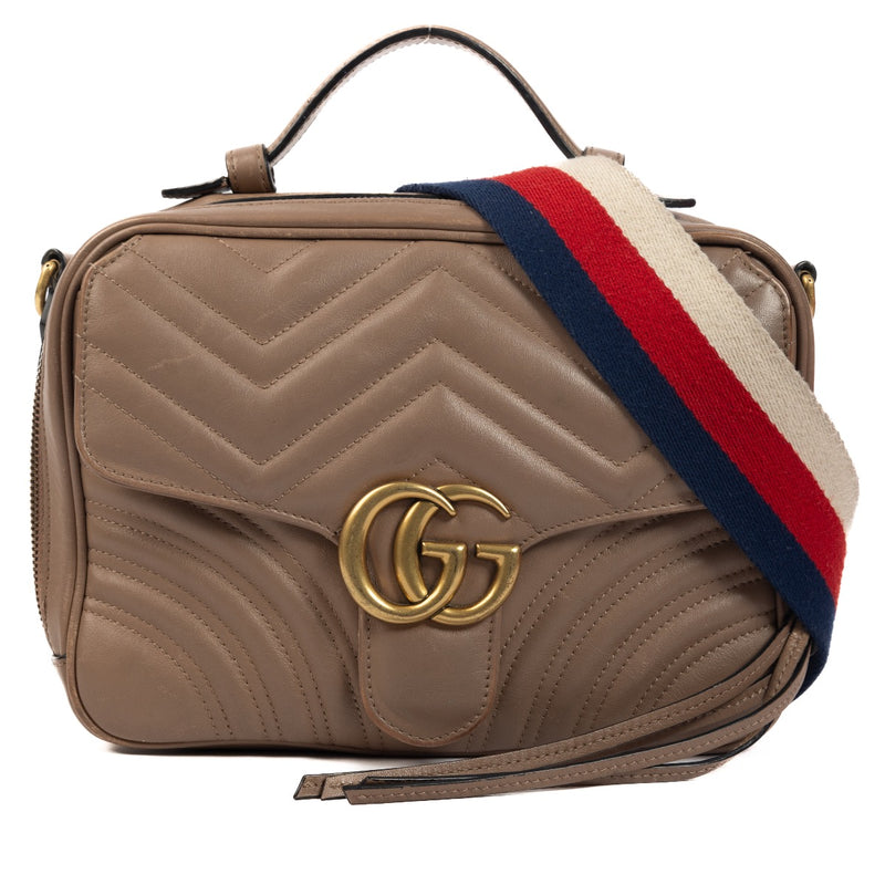 Shop Safe online at Labellov in Antwerp this 100% authentic second hand Gucci Grey Matelassé Leather GG Marmont Bag