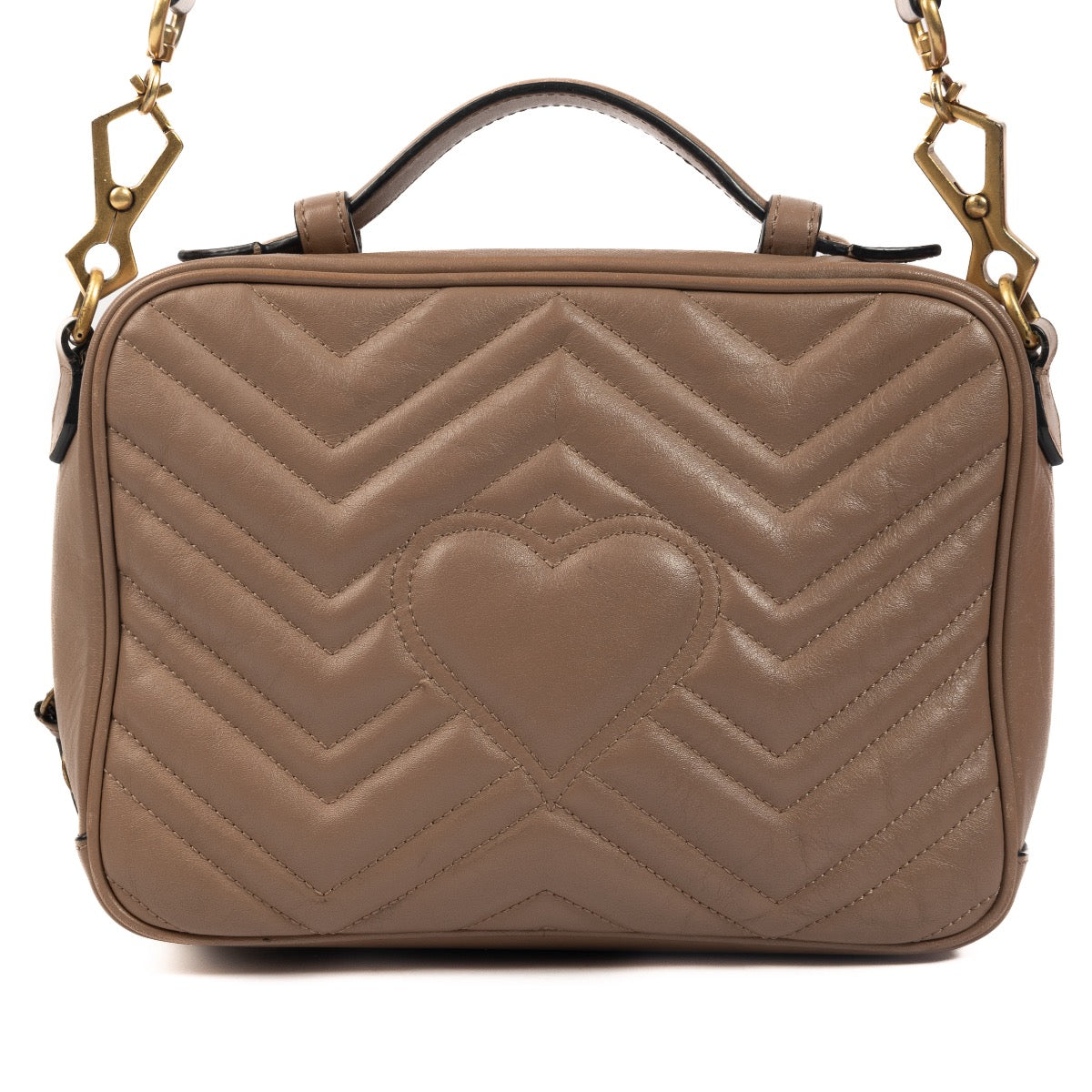 Shop Safe online at Labellov in Antwerp this 100% authentic second hand Gucci Grey Matelassé Leather GG Marmont Bag