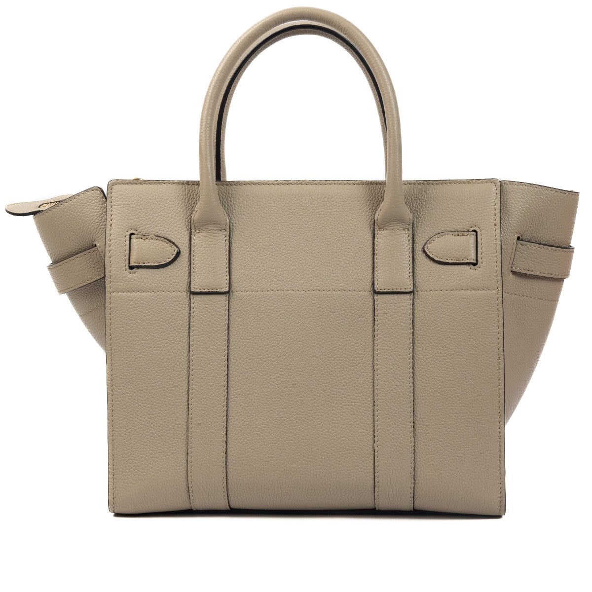 Buy an authentic Mulberry Grey Grained Leather Small Zipped Bayswater Bag on LabelLov.com