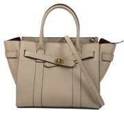 Buy an authentic Mulberry Grey Grained Leather Small Zipped Bayswater Bag on LabelLov.com