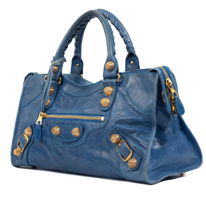 Balenciaga Giant Part-Time Electric Blue Shoulder Bag