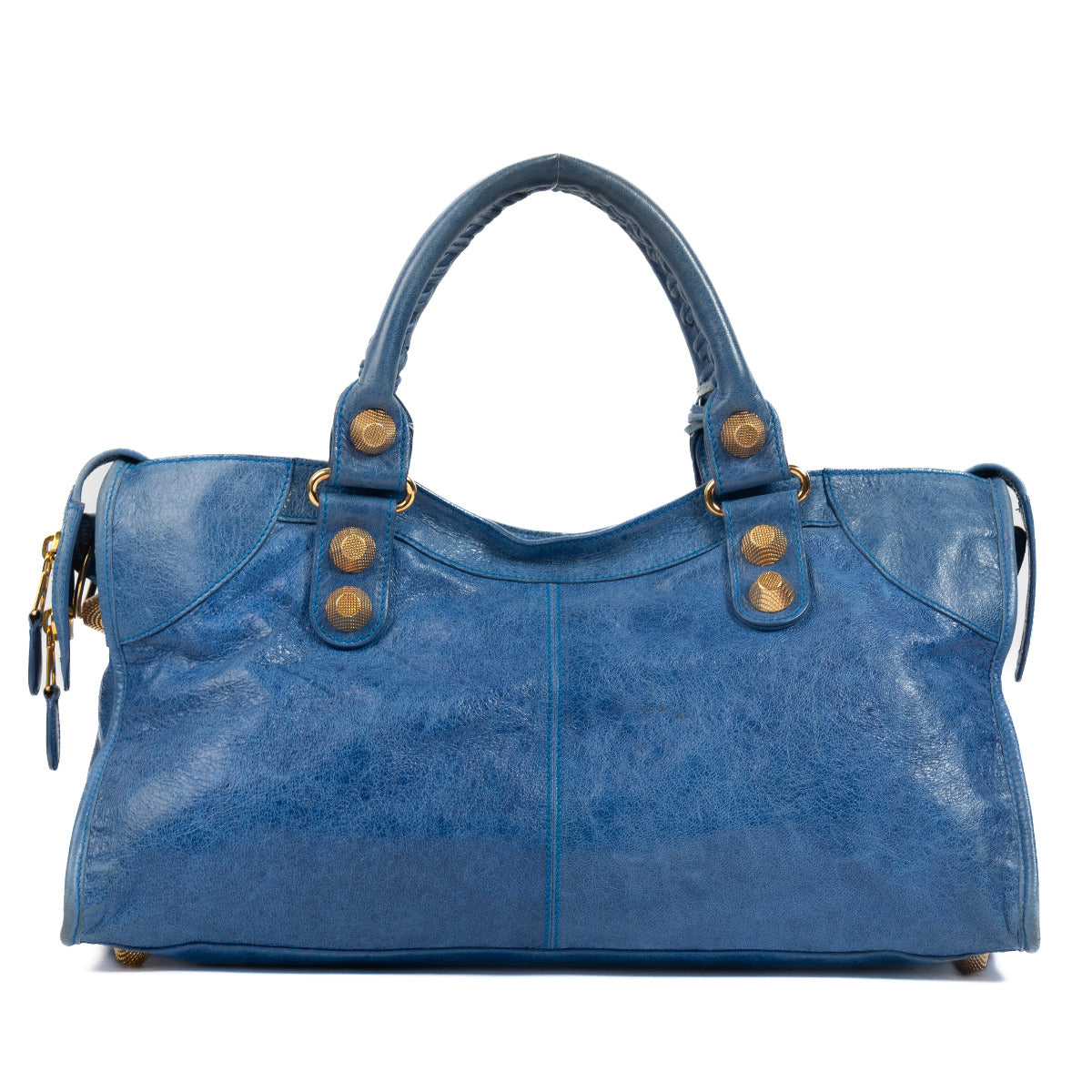 Sac Balenciaga Giant Part-Time en cuir électrique bleu