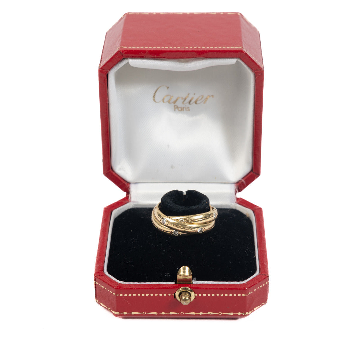 Cartier 18k Gold Constellation Trinity Diamond Ring - 52
