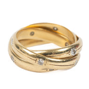 Cartier 18k Gold Constellation Trinity Diamond Ring - 52 for the best price at Labellov secondhand designer bags
