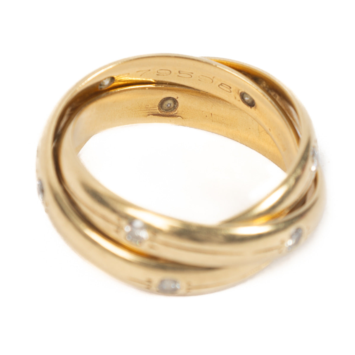 Bague Cartier Constellation Trinity en or 18 carats et diamants - 52
