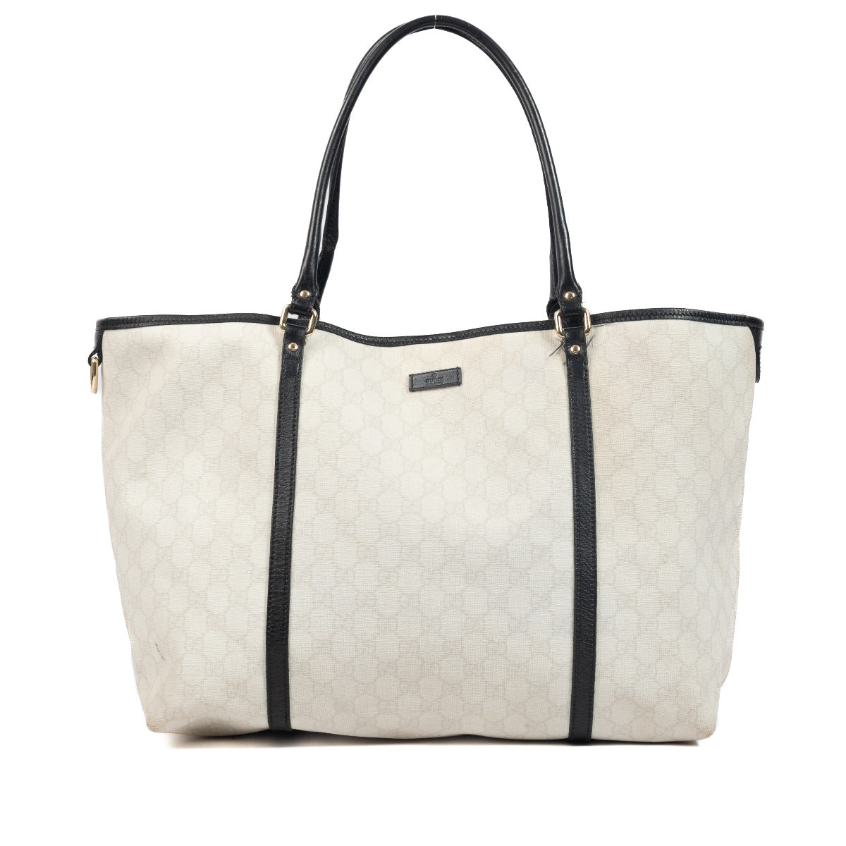 Gucci White GG Canvas Shopper Bag