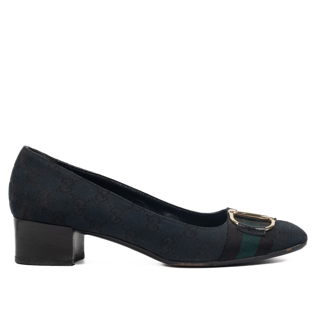 Escarpins Gucci GG en tissu noir - taille 37.5