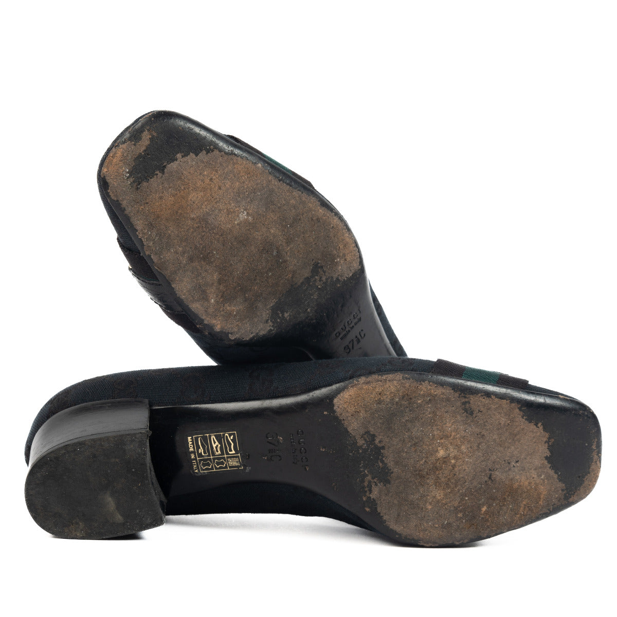 Escarpins Gucci GG en tissu noir - taille 37.5