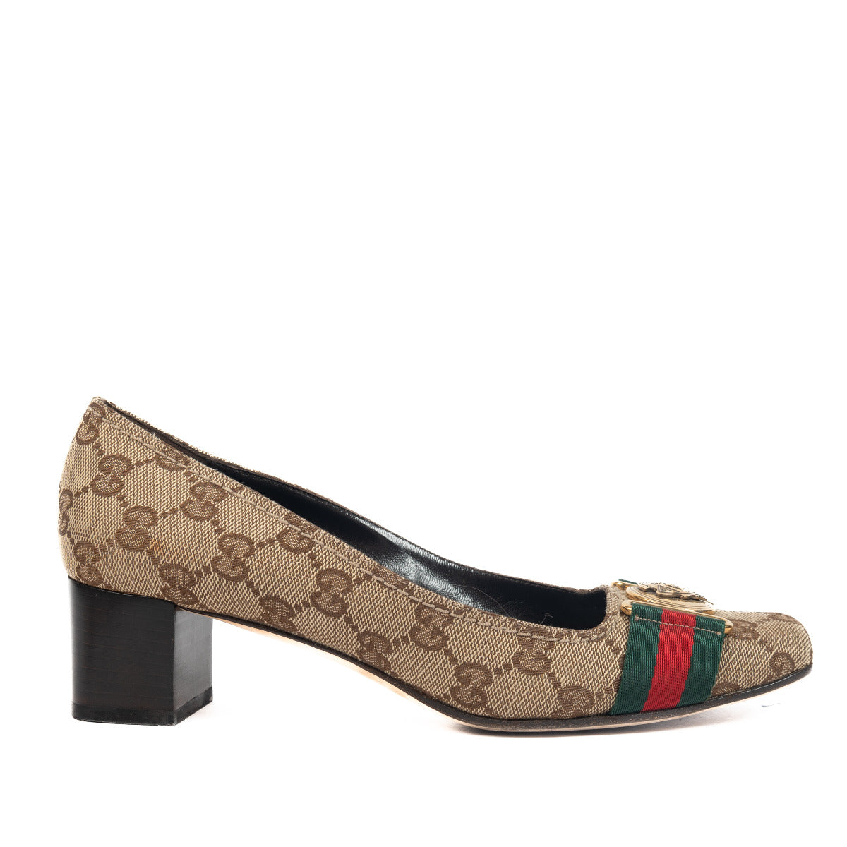 Gucci Monogram Web Pumps - size 37