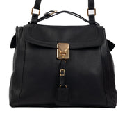Shop Safe online at Labellov in Antwerp this 100% authentic second hand Chloé Black Grained Leather Top handle