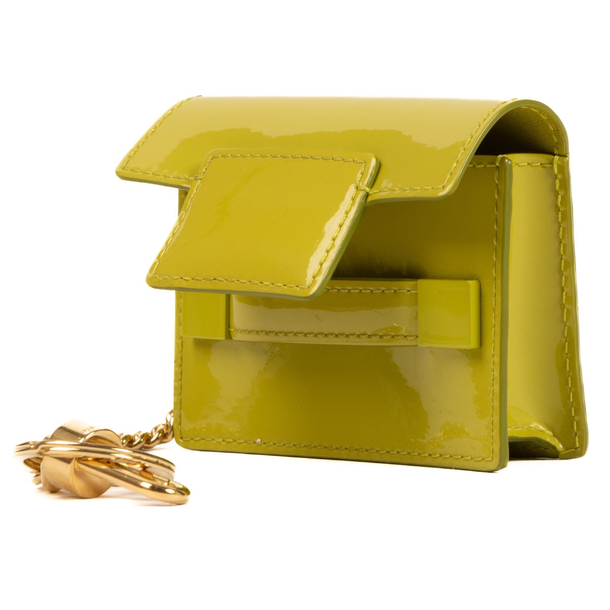 shop safe online Delvaux Lime Patent Madame Bag Charm/Keychain. koop veilig online tegen de beste prijs Delvaux Charm Madame Bag