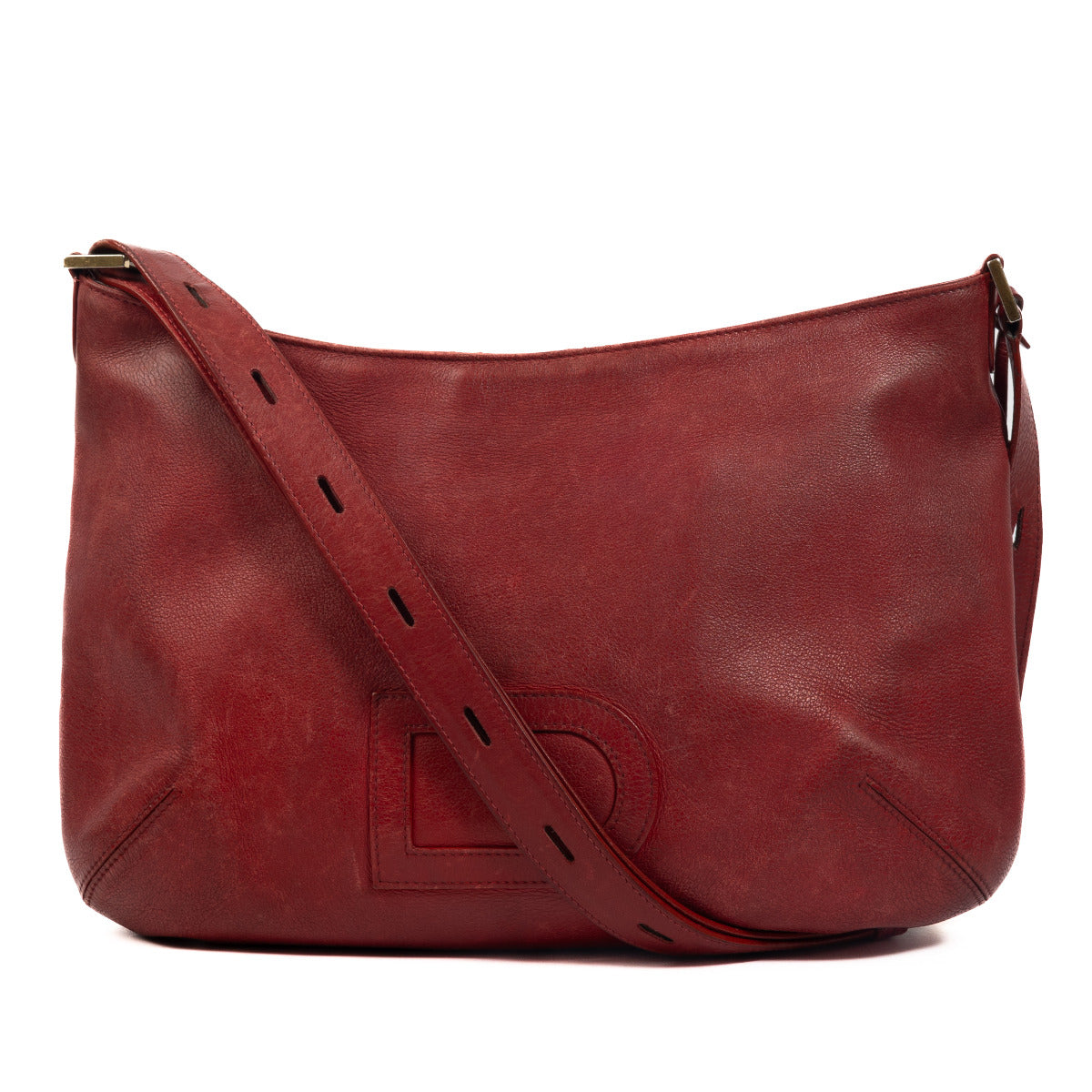 Delvaux Rode Louise Besace Polo Crossbody Tas