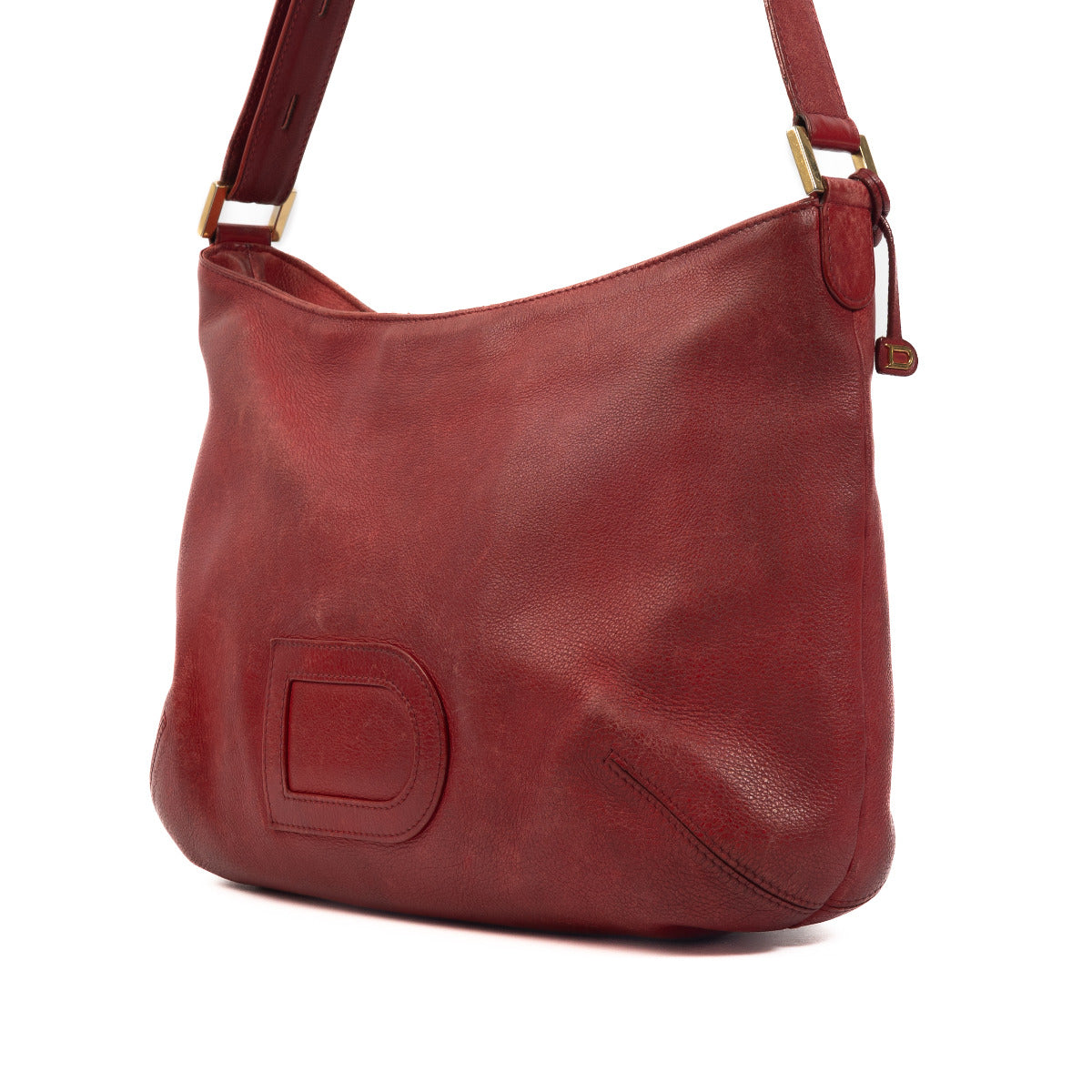 Delvaux Rode Louise Besace Polo Crossbody Tas