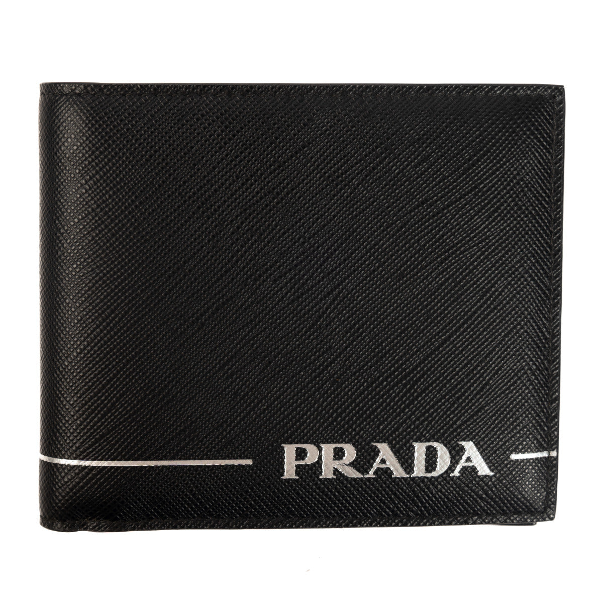 Prada Black Bifold Saffiano Wallet for the best price at Labellov secondhand luxury