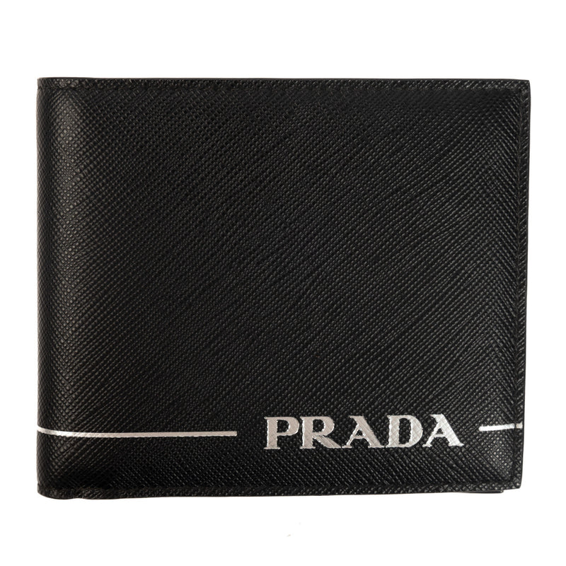Prada Black Bifold Saffiano Wallet for the best price at Labellov secondhand luxury