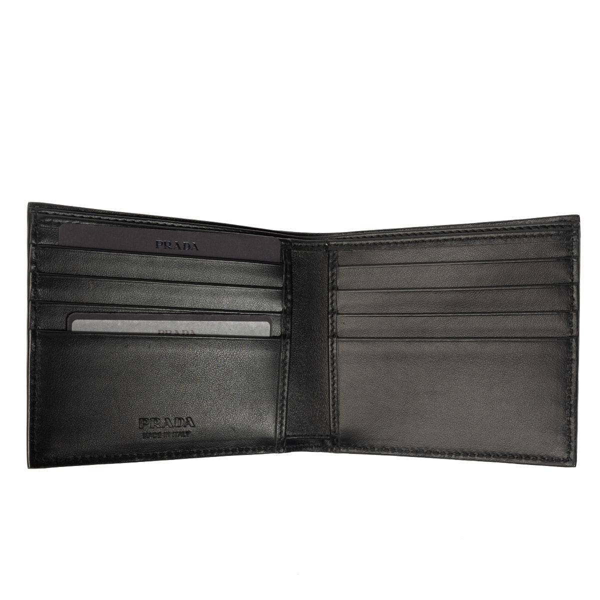 Prada Black Bifold Saffiano Wallet