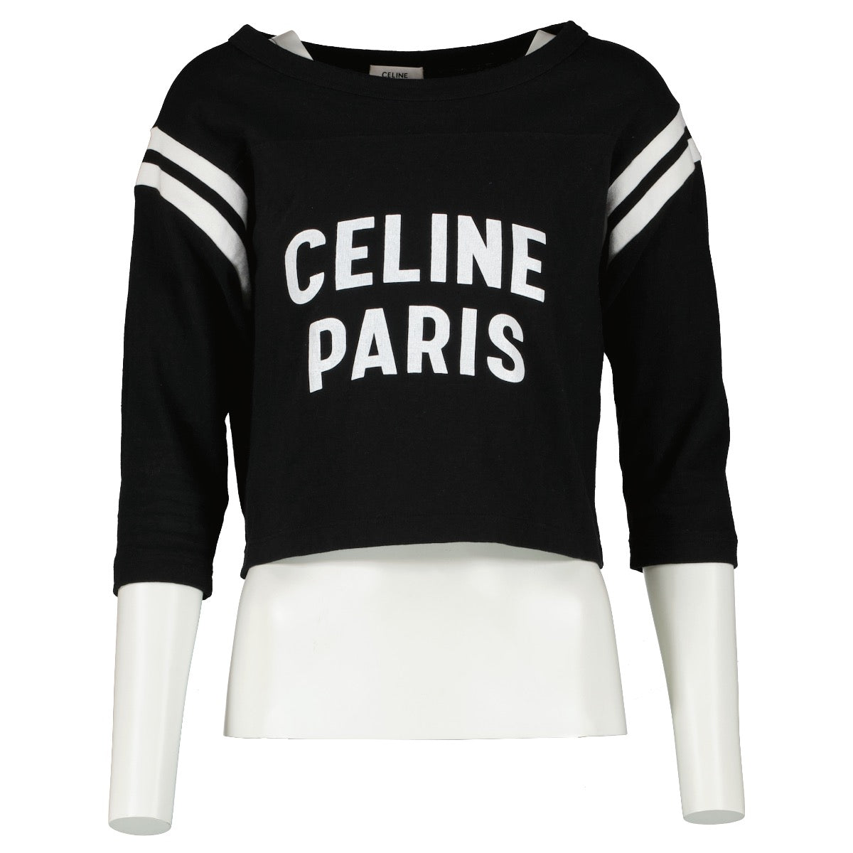 shop 100% authentic second hand Celine Black Cropped T-shirt - Size S on Labellov.com