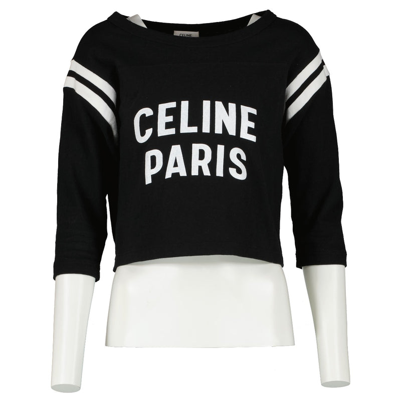 shop 100% authentic second hand Celine Black Cropped T-shirt - Size S on Labellov.com