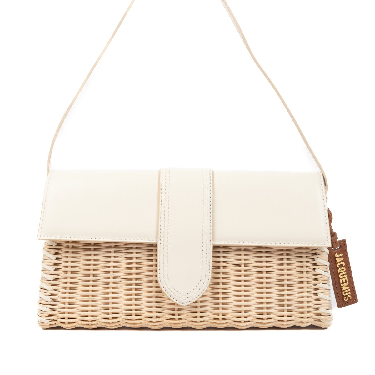 Shop 100% authentic second-hand Jacquemus White Le Bambino Wicker Bag on Labellov.com