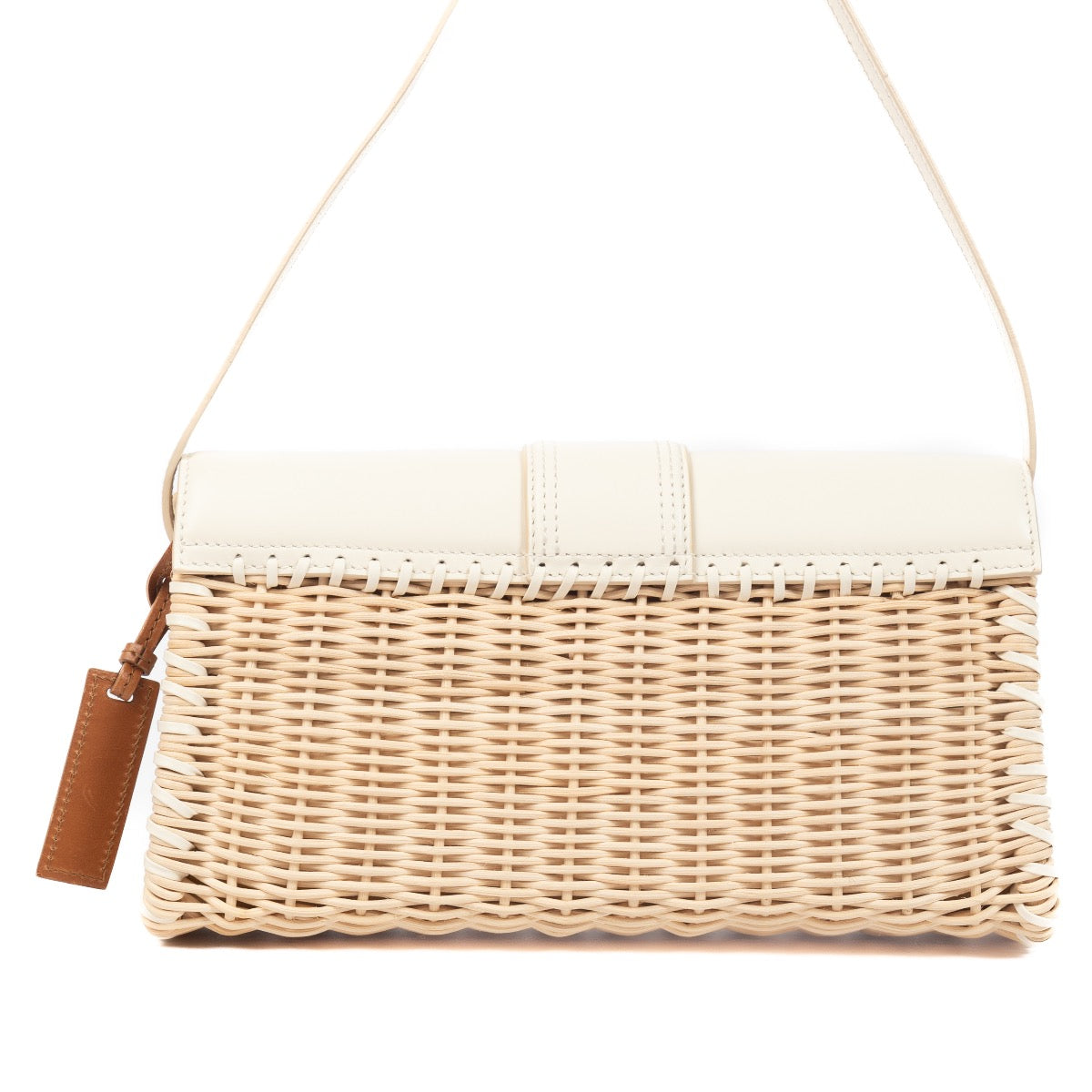 Shop 100% authentic second-hand Jacquemus White Le Bambino Wicker Bag on Labellov.com