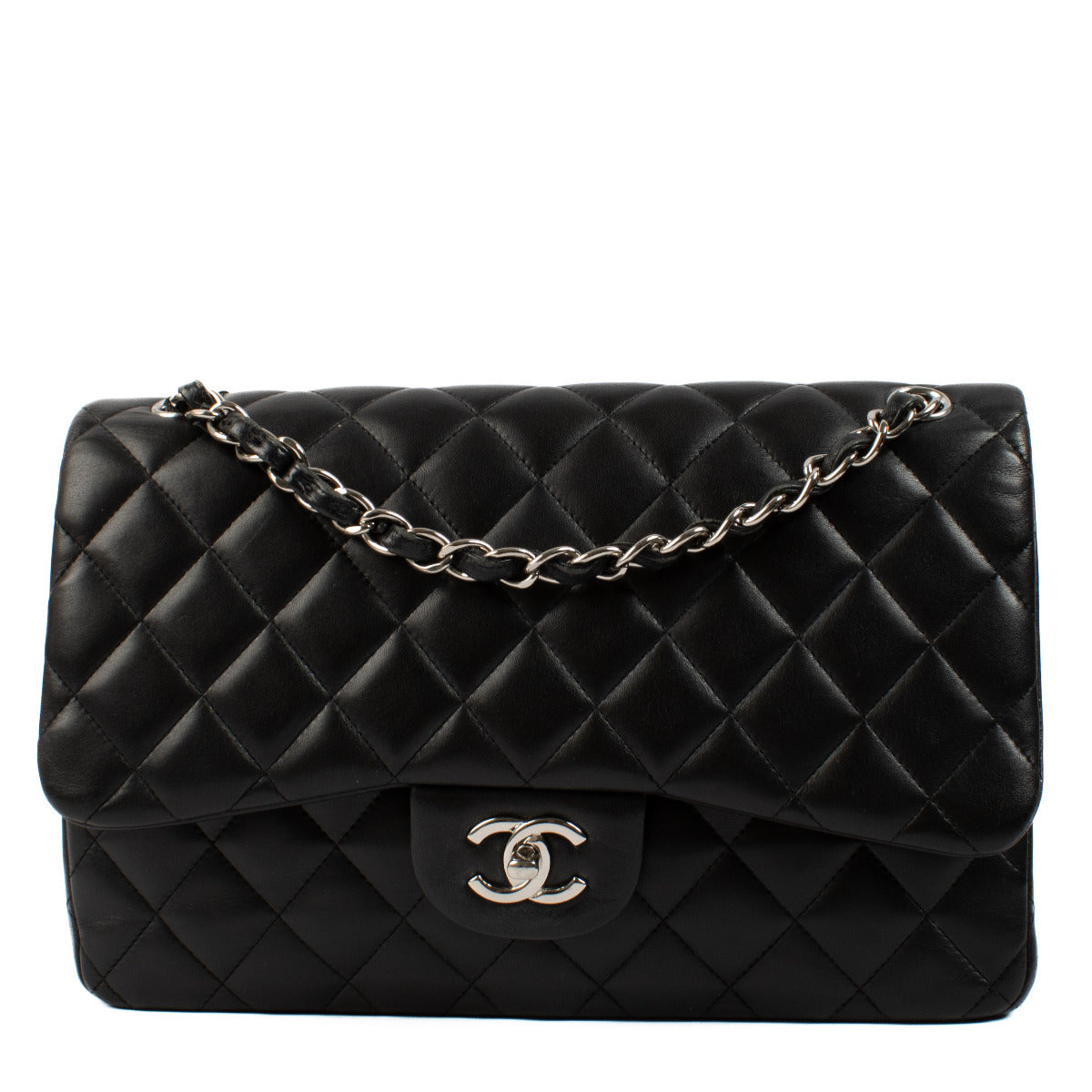 Chanel Large Lambskin Classic Flap Bag PHW