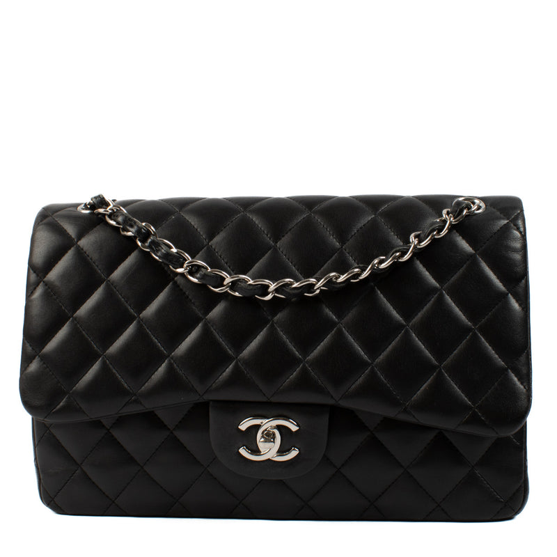 Chanel Large Lambskin Classic Flap Bag PHW