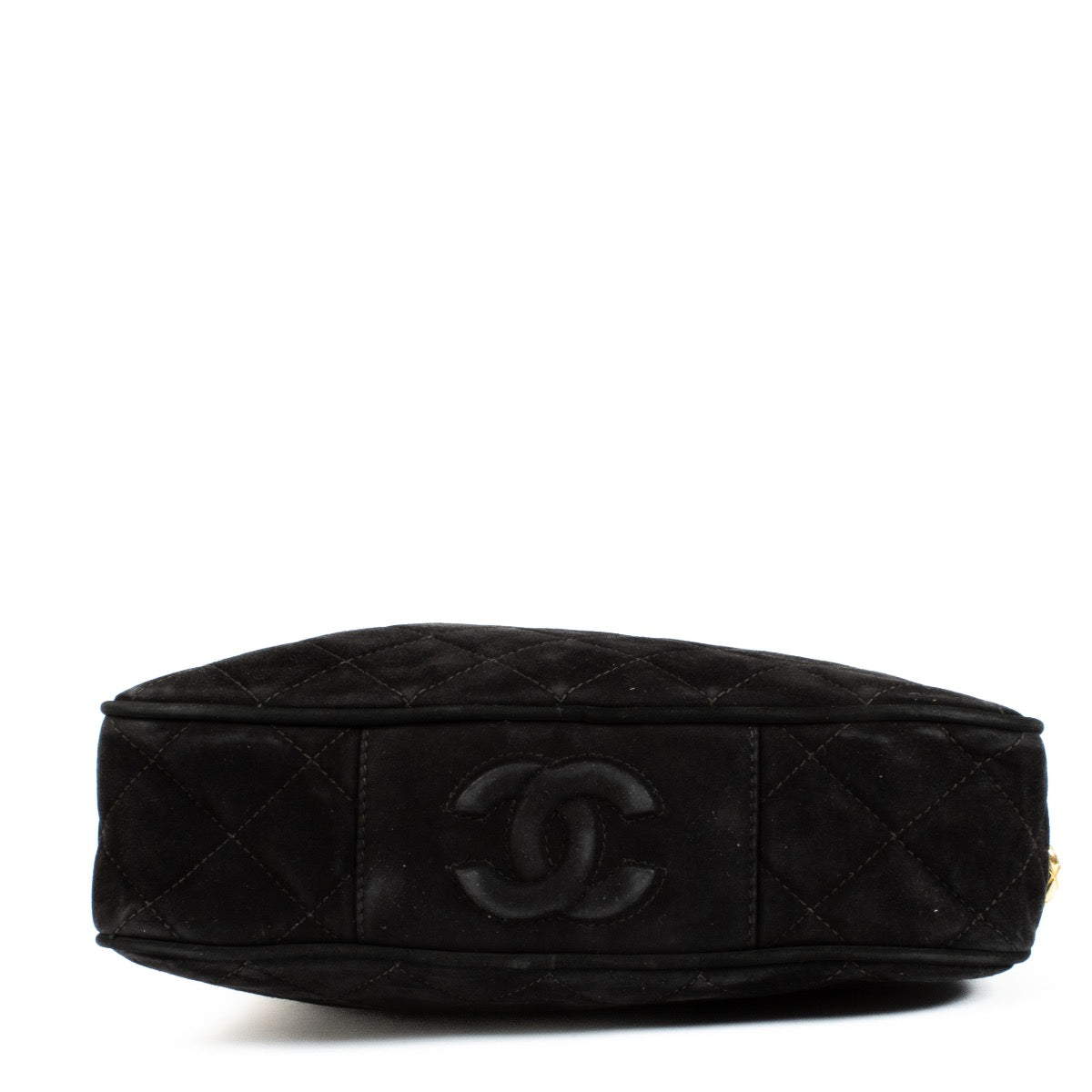 Chanel Black Suede Vintage Camera Bag