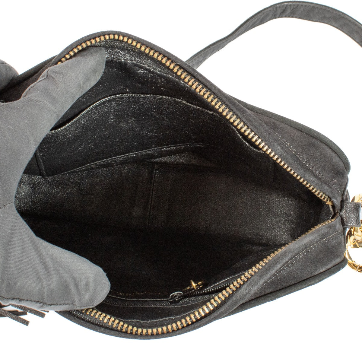 Chanel Black Suede Vintage Camera Bag
