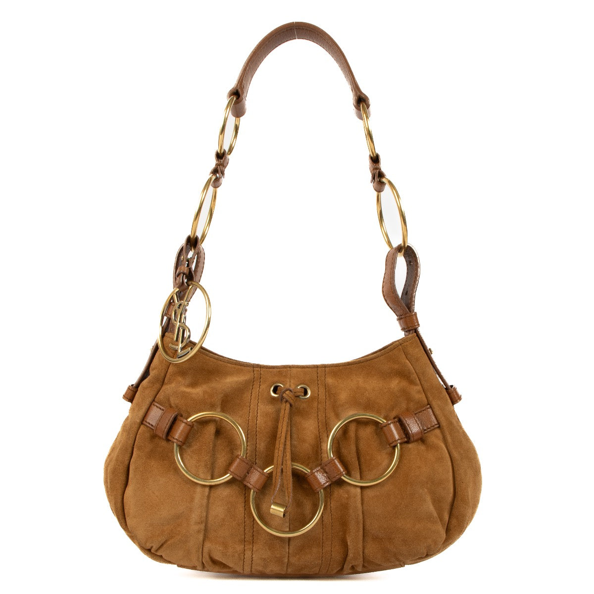 Shop safe online at Labellov in Antwerp, Brussels and Knokke this 100% authentic second hand Saint Laurent Brown Suede Shoulder Bag
